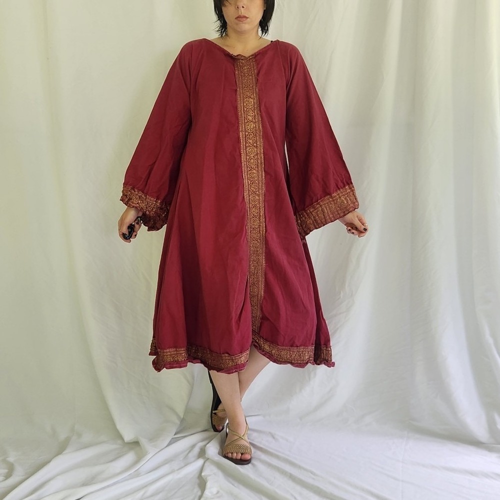 Vintage Home Made Pink and Gold Renaissance Fair Dress - Picture 2 of 7